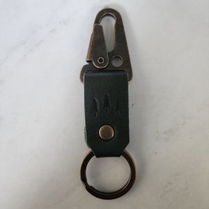 Forest portland leather goods keychain